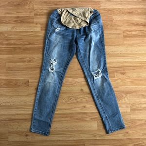 Jessica Simpson Distressed Maternity Skinnies